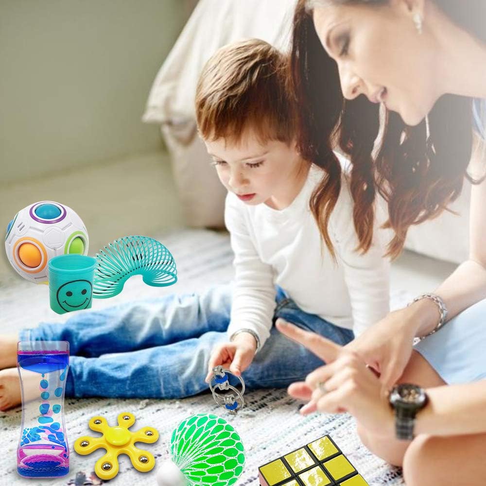 Scientoy Fidget Toy Set, 35 Pcs Sensory Toy for ADD, OCD, Autistic Children, Adults, Anxiety Autism to Stress Relief and Anti Anxiety with Motion Timer, Perfect for Classroom Reward with Gift Box - Image 7