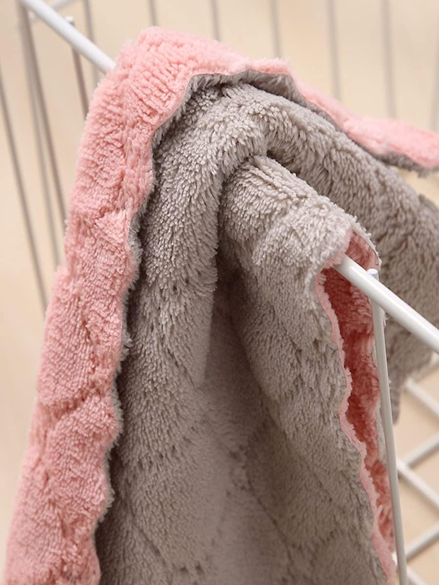 Kitchen Cloth, Microfiber Dish Towels Washcloths, Super Absorbent Coral Velvet Dishtowels, Premium Cleaning Cloths,Non-Stick Oil Quick Dry Dish Towels, Soft Tea Towel, Table Cleaning Cloths. (10) - Image 2