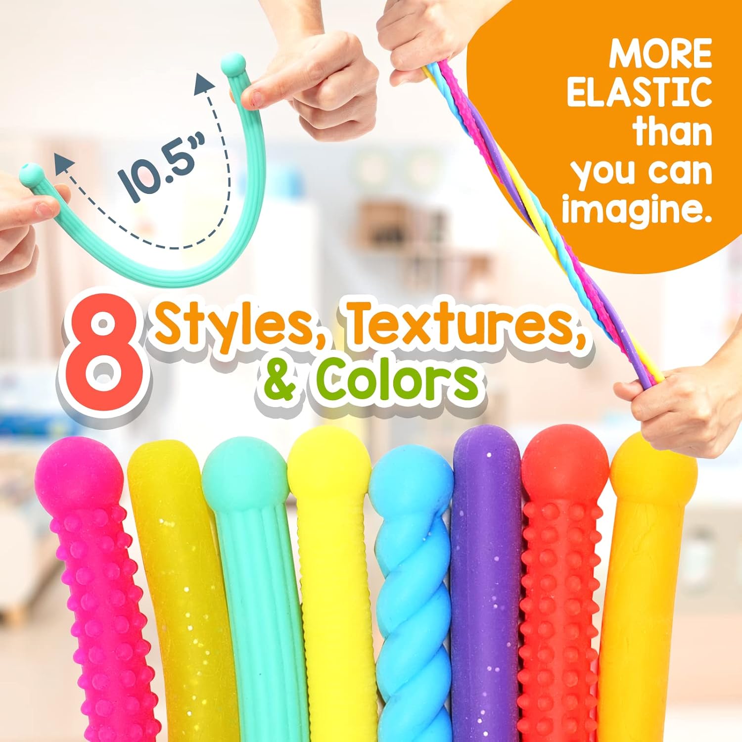 Sensory Autism Toys for Kids - Textured Stretchy Fidget Toys for Stress - Sensory Toys Special Needs for Autistic Toddlers Boys Girls Easter Baskets Stuffers Gifts, Treasure Prizes Classroom - Image 2