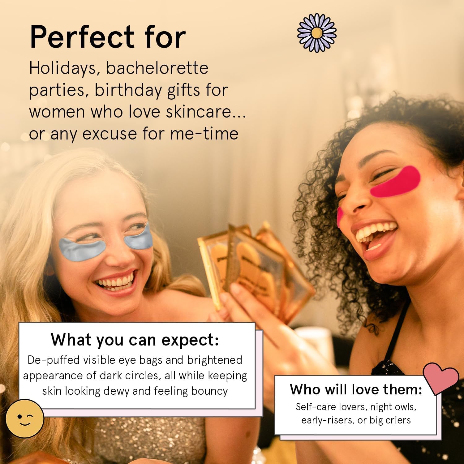 grace & stella Award Winning Under Eye Mask - Reduce Dark Circles, Puffy Eyes, Undereye Bags, Wrinkles - Gel Under Eye Patches - Small Birthday Gifts - Vegan Cruelty-Free (Pink, 6 Pairs) - Image 7