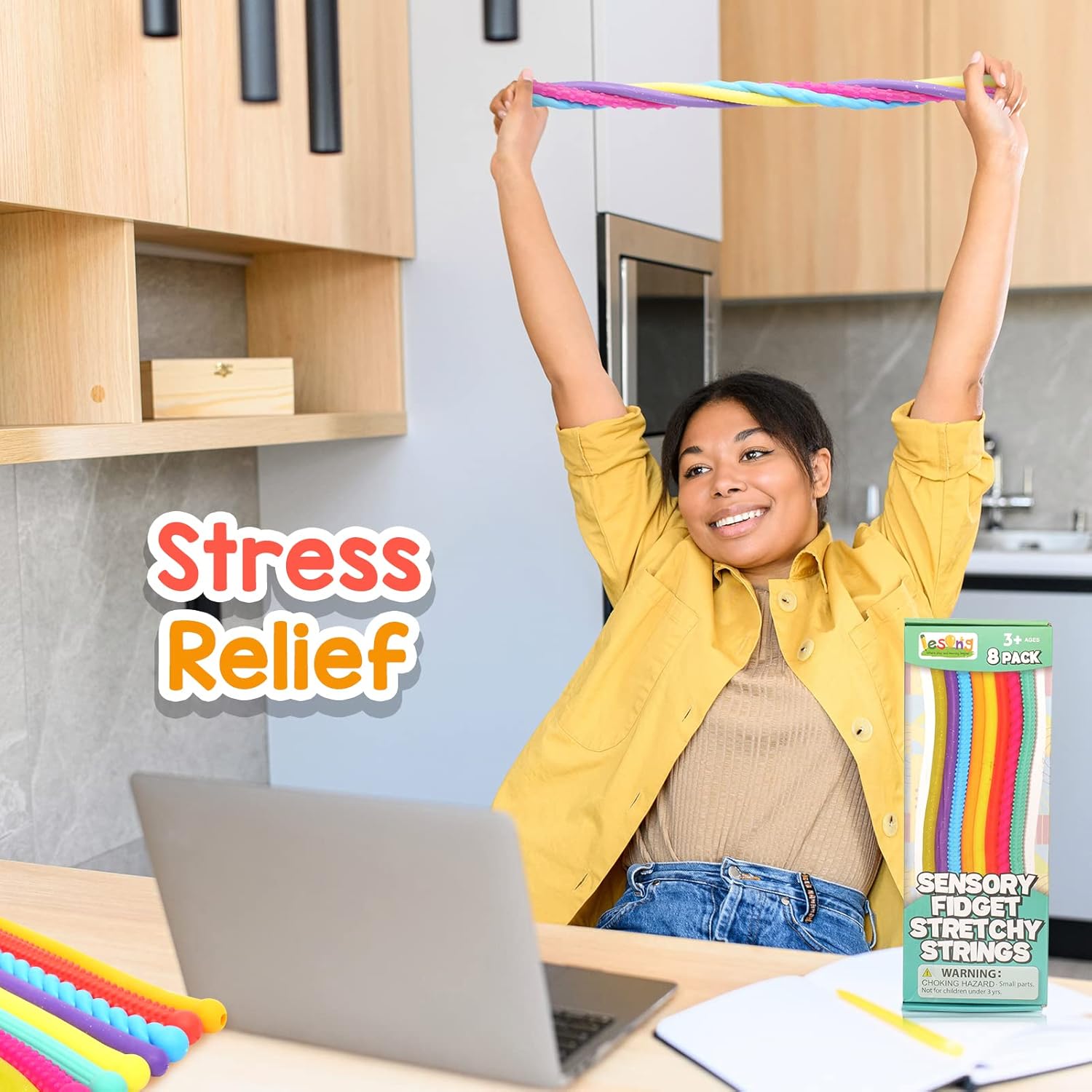 Sensory Autism Toys for Kids - Textured Stretchy Fidget Toys for Stress - Sensory Toys Special Needs for Autistic Toddlers Boys Girls Easter Baskets Stuffers Gifts, Treasure Prizes Classroom - Image 5