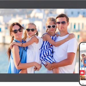 Frameo Digital Picture Frame, 10.1 Inch Smart WiFi Digital Photo Frame Electronic with 1280x800 HD IPS Touch Screen, Auto-Rotate, Wall Mountable, Share Photos/Videos Instantly via Frameo App