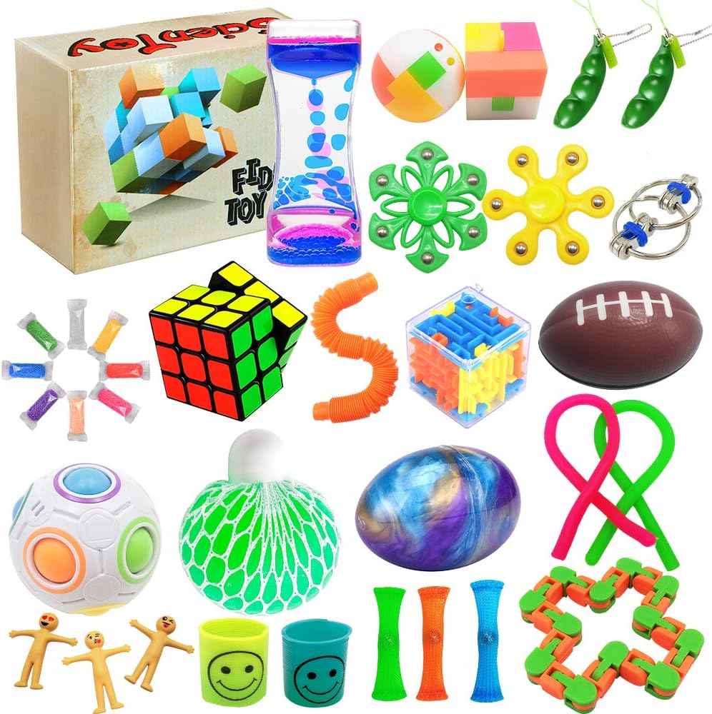Scientoy Fidget Toy Set, 35 Pcs Sensory Toy for ADD, OCD, Autistic Children, Adults, Anxiety Autism to Stress Relief and Anti Anxiety with Motion Timer, Perfect for Classroom Reward with Gift Box - Image 2