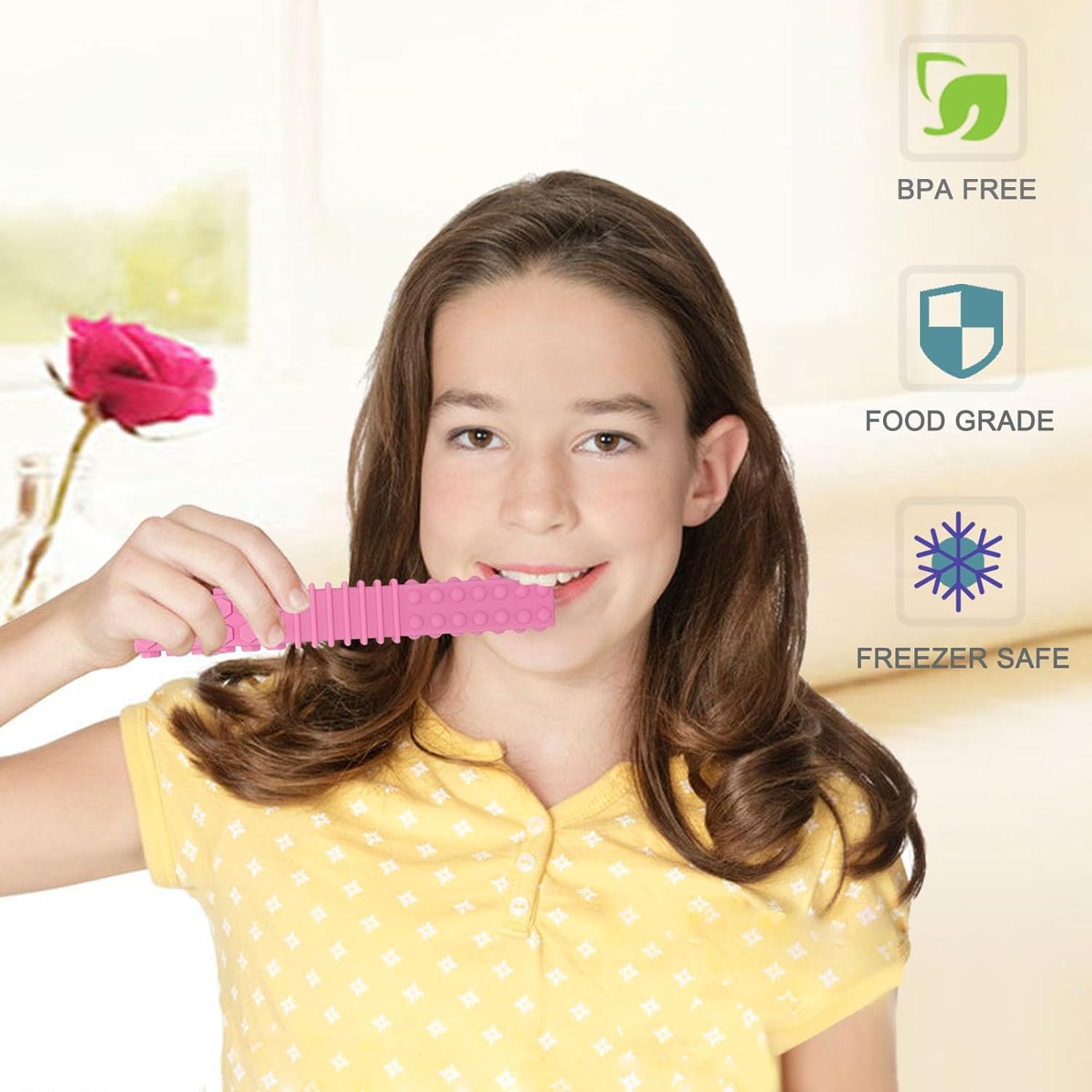 Sensory Chew Toys for Autistic Children, 4 Pack Silicone Chew Tube Teething Sticks Toys for Autism, ADHD, SPD, Chewies with Special Needs, Oral Motor Chewy Tool for Sensory Kids Chewer - Image 2