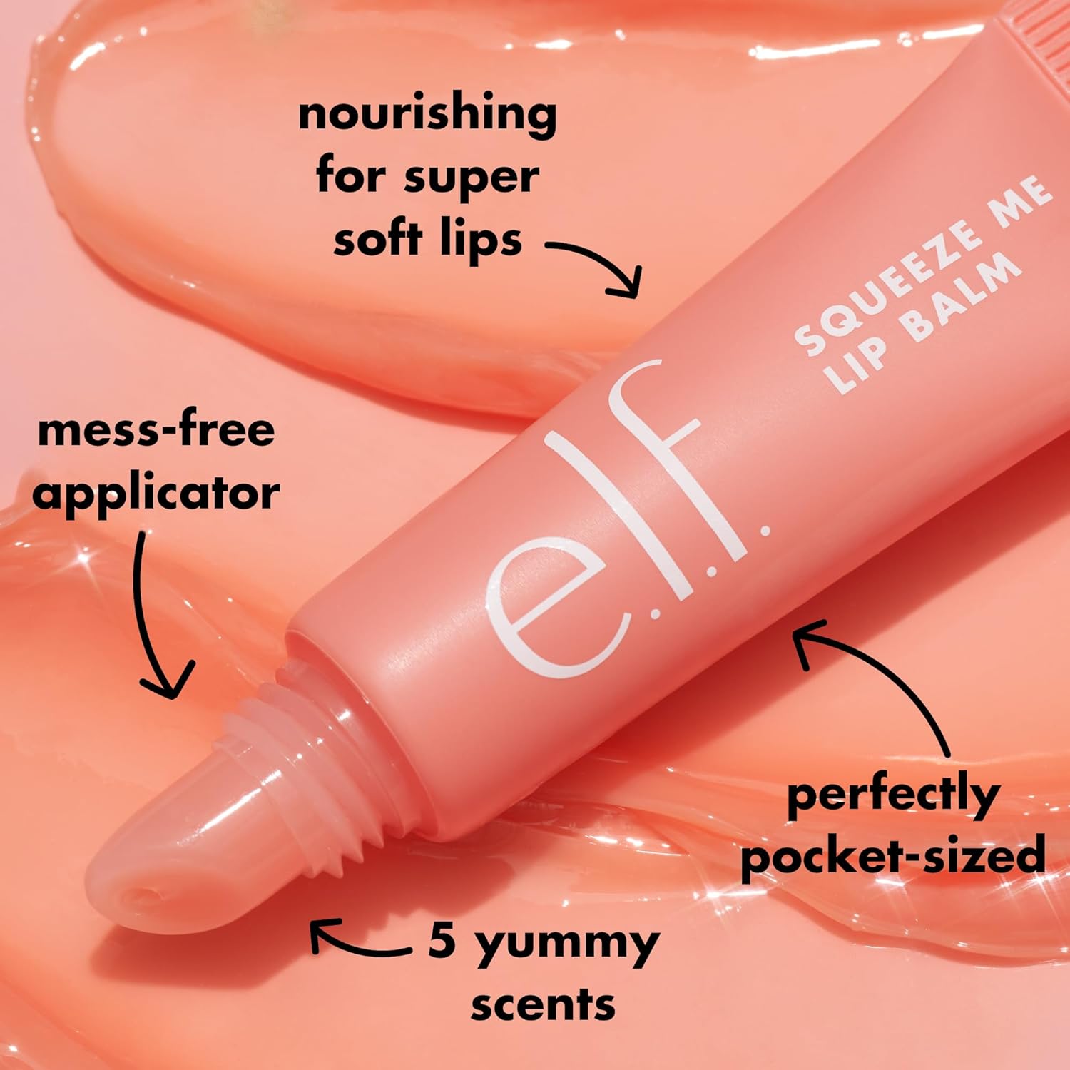 e.l.f. Squeeze Me Lip Balm, Moisturizing Lip Balm for A Sheer Tint of Color, Infused with Hyaluronic Acid, Vegan & Cruelty-Free - Image 5