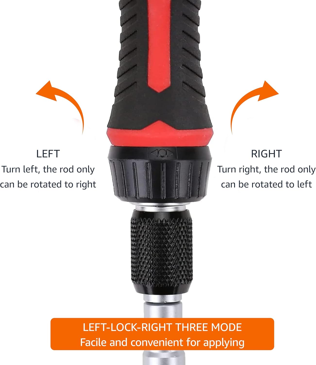 Amazon Basics Magnetic Ratcheting Wrench and Electronics Precision Screwdriver Tool Set, 73-Piece, with Carry Case for Household Repair, Small Jobs, Eyeglasses, Black/Red/Silver - Image 4