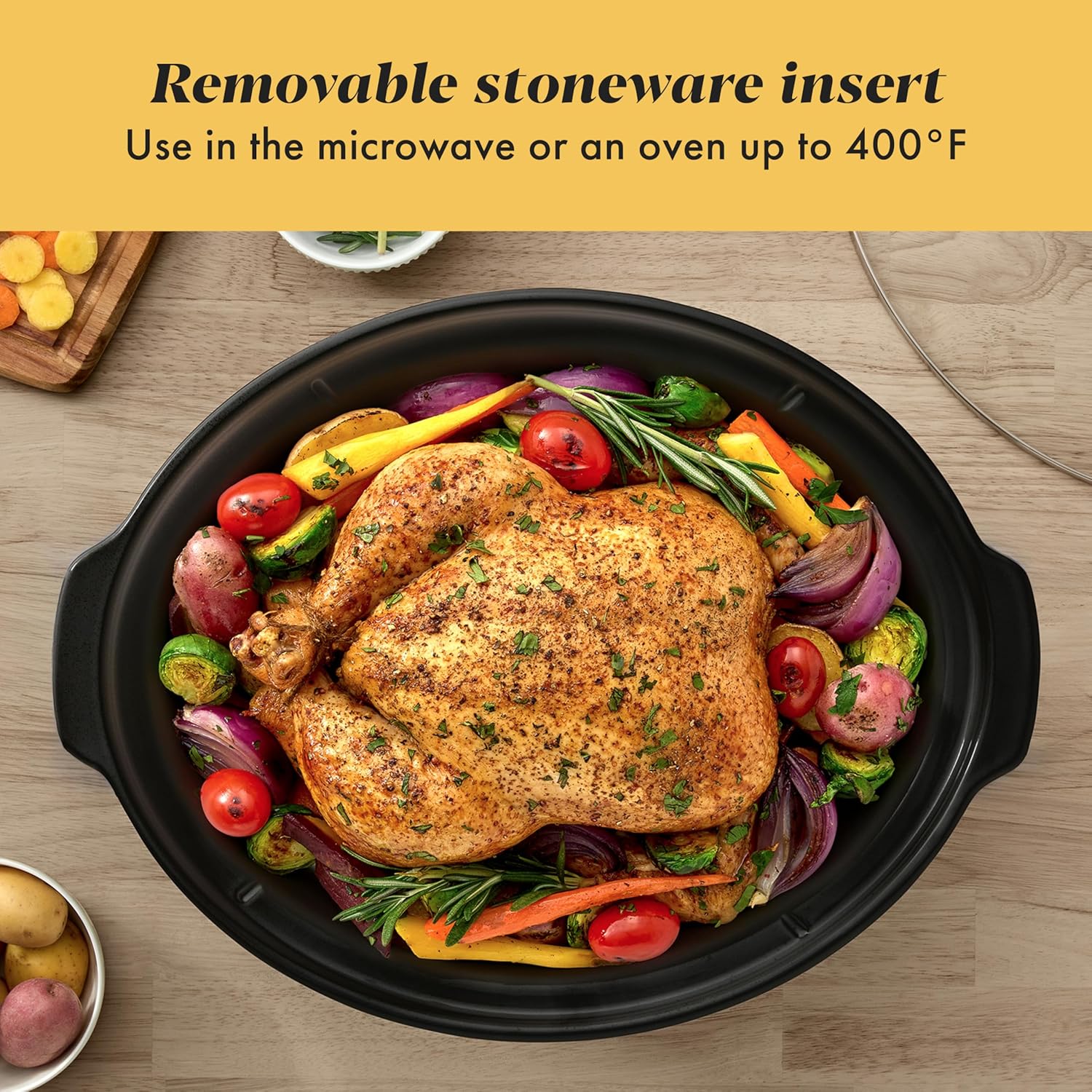Crock-Pot 7 Quart Oval Manual Slow Cooker, Stainless Steel (SCV700-S-BR), Versatile Cookware for Large Families or Entertaining - Image 6